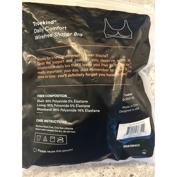 Truekind® Daily Comfort Wireless Shaper Bra Chai Medium - Picture 6 of 7